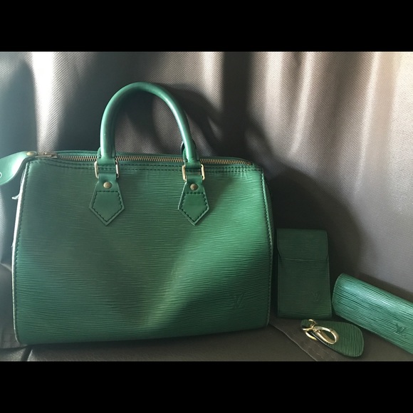 Louis Vuitton Handbags - Louis Vuitton epi green speedy bag and accesories